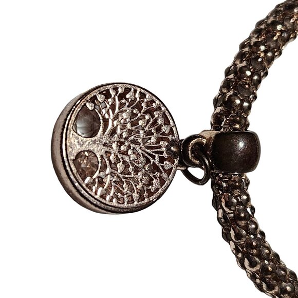 Tree Of Life Family Charm Rose Gold Tone Rope Bracelet Gift Mom Women Jewelry - Picture 2 of 3